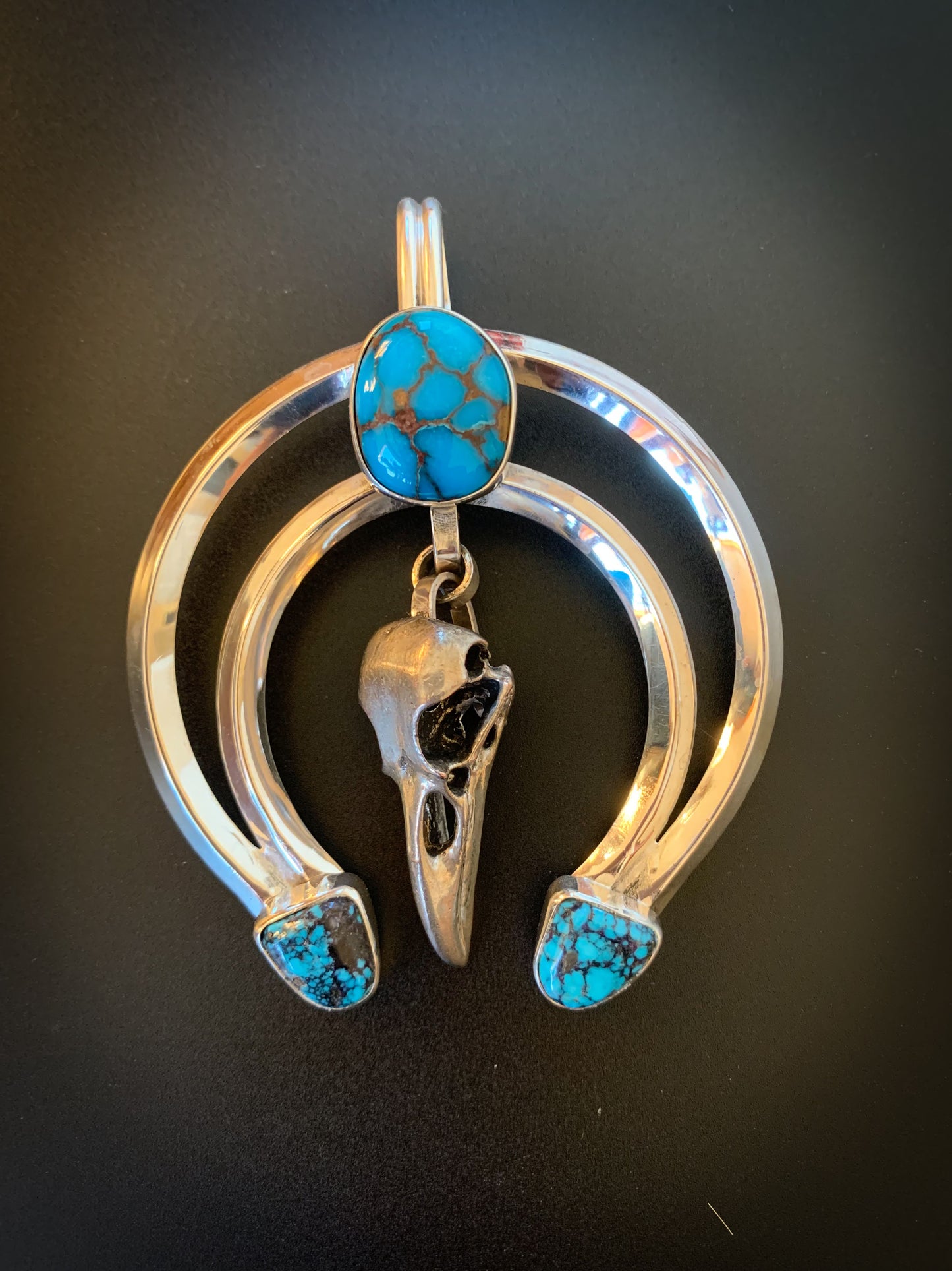 Bisbee Turquoise Naja Pendant