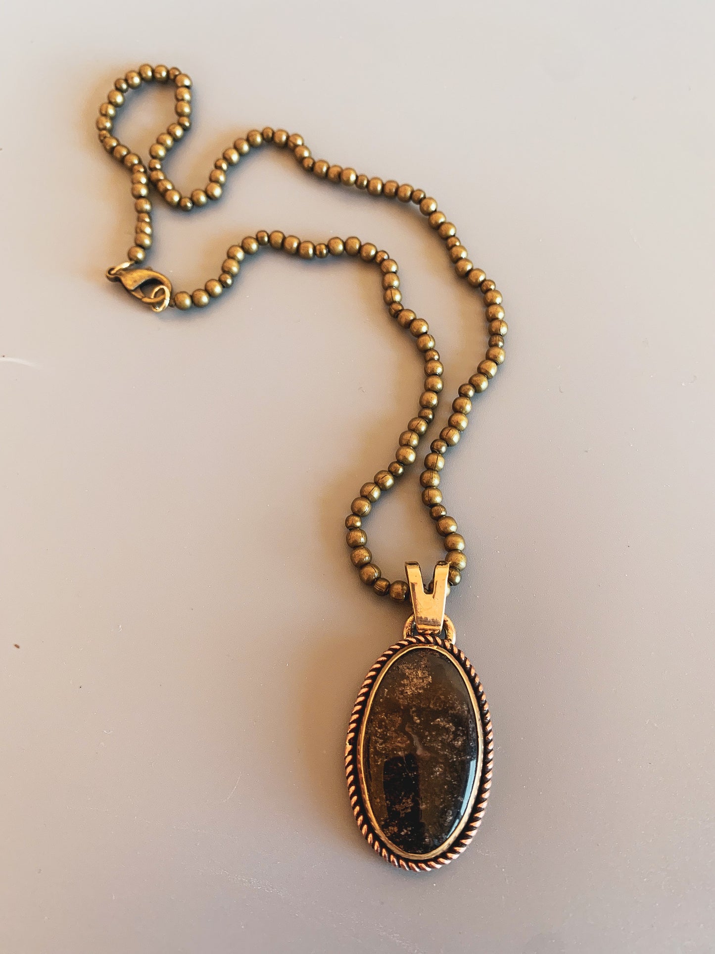 Dark Sky Pendant Oval Necklace