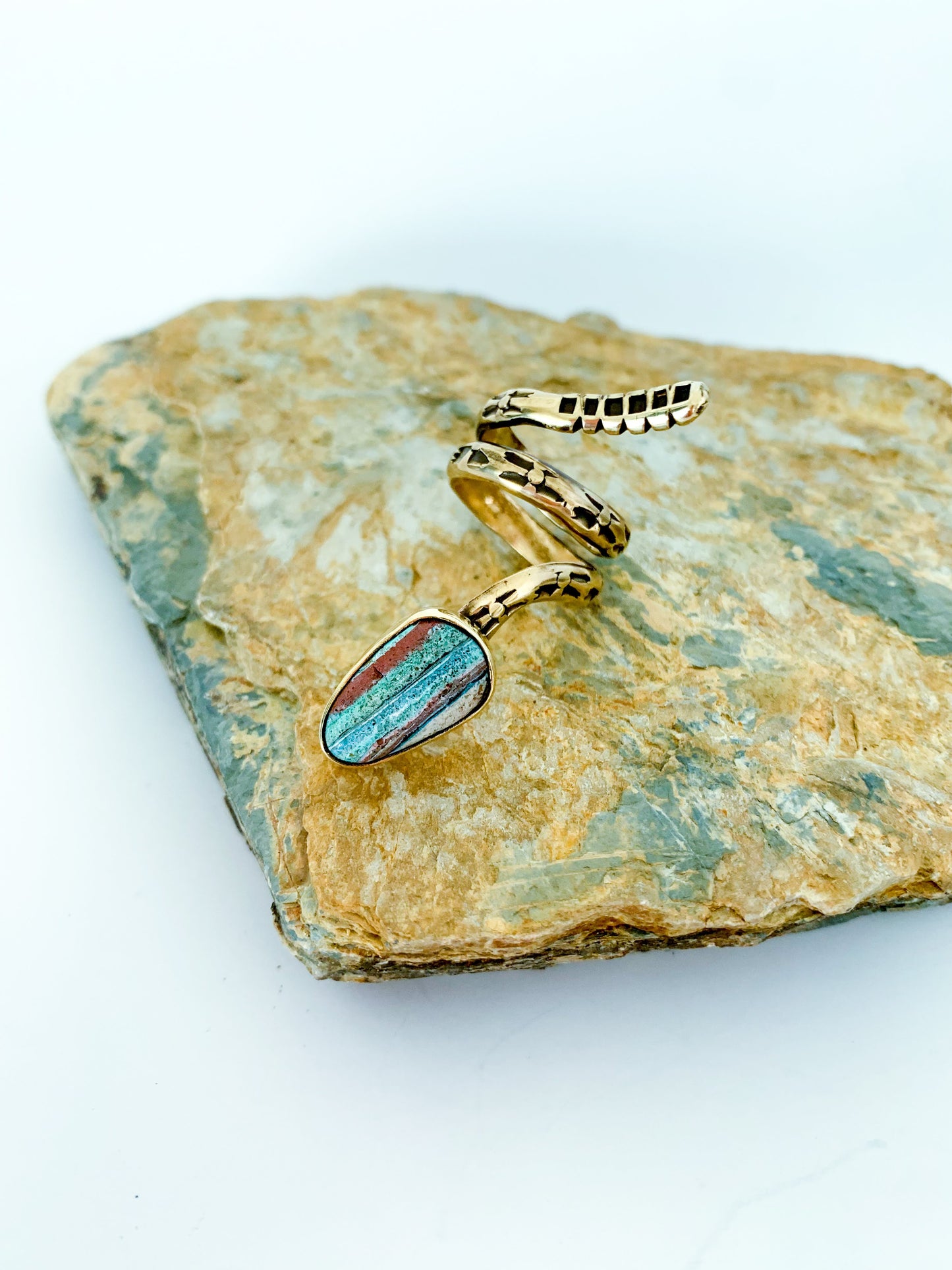 Striped Snake Ring