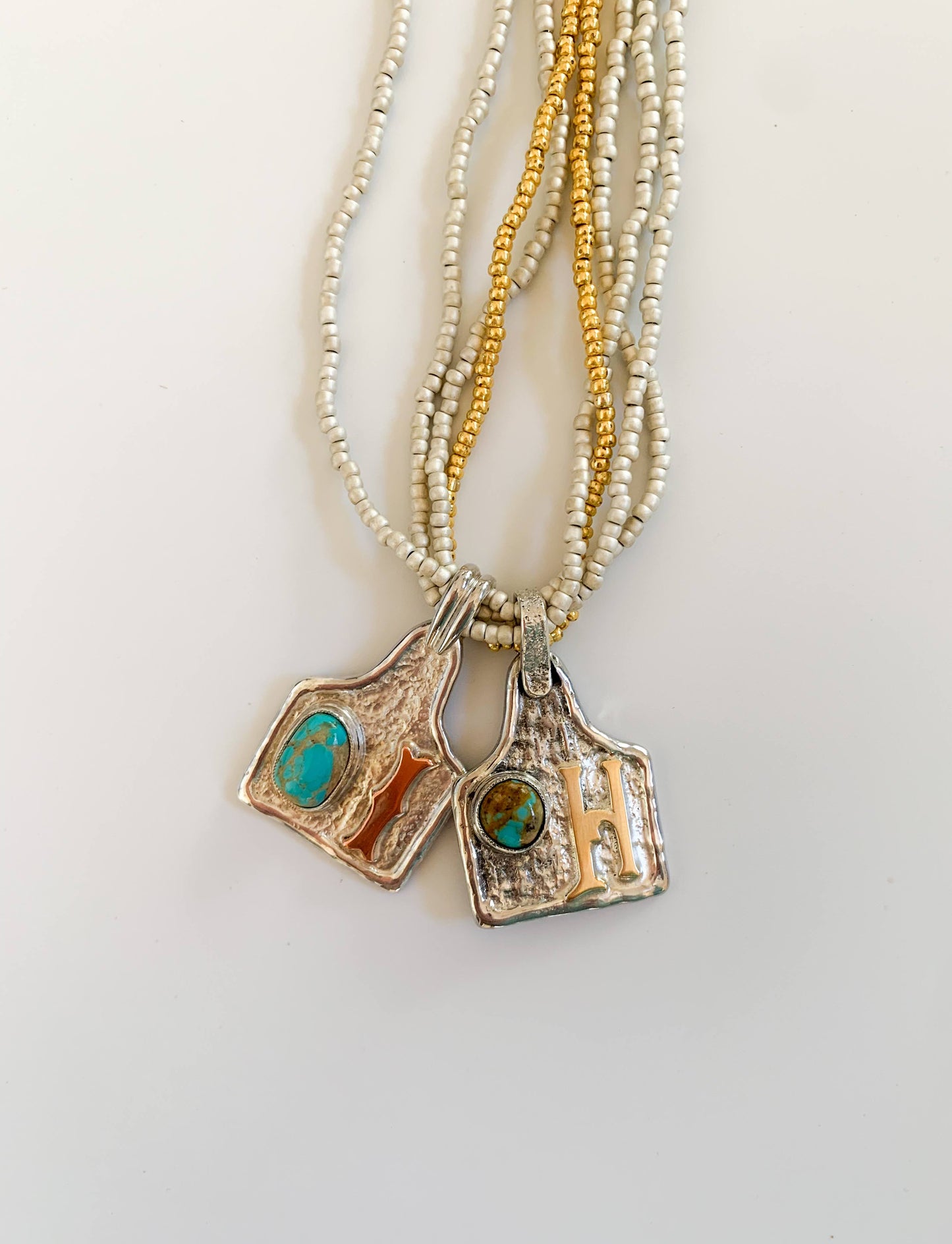 Cattle Tag Pendant Necklace