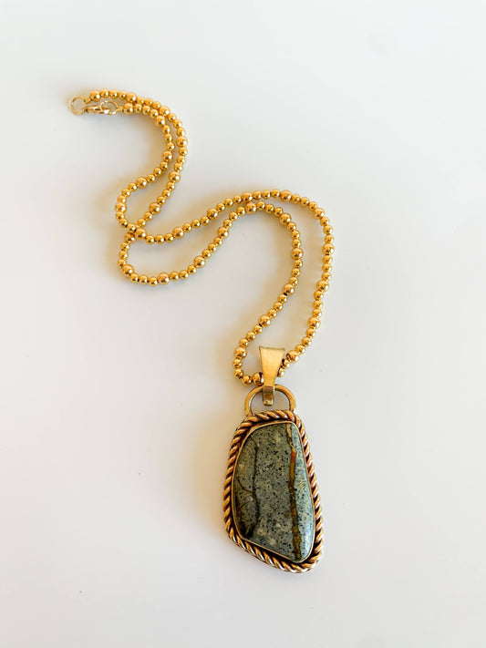 West of the Pecos River Stone Pendant Necklace