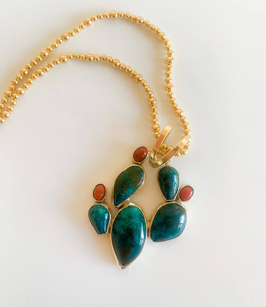 Prickly Pear Pendant Necklace