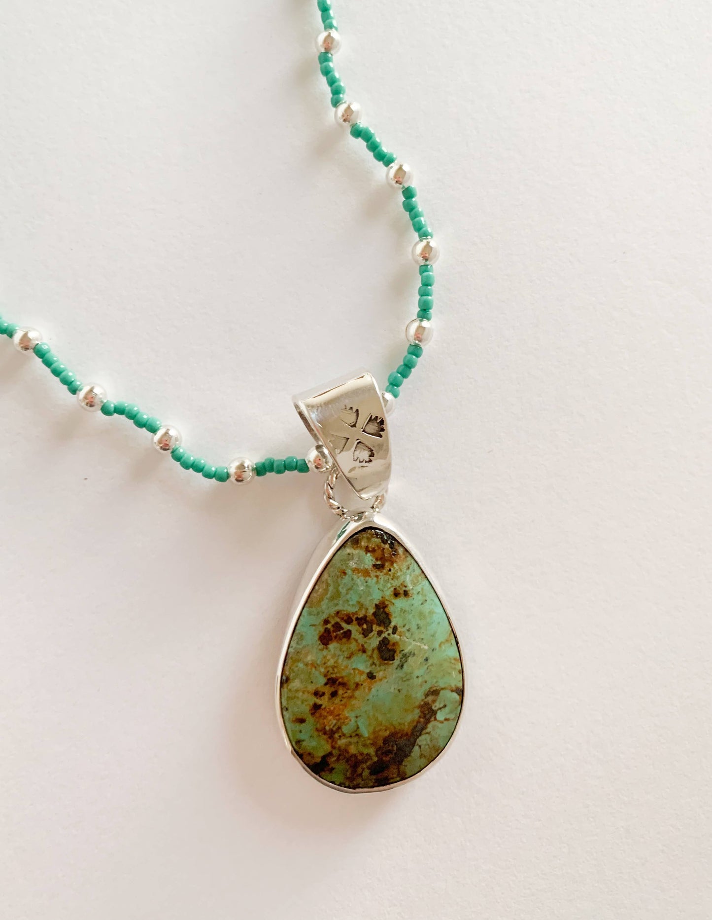 Hachita Turquoise Pendant and Necklace
