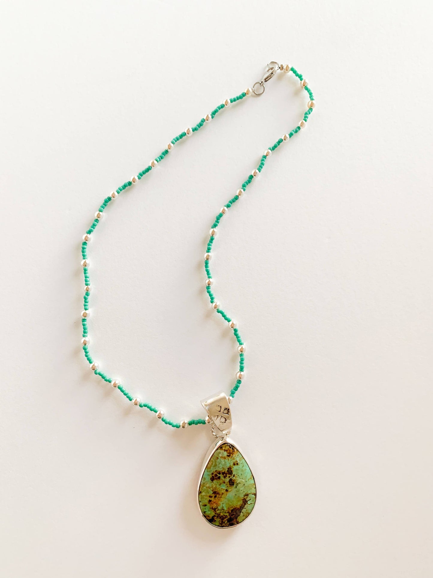Hachita Turquoise Pendant and Necklace