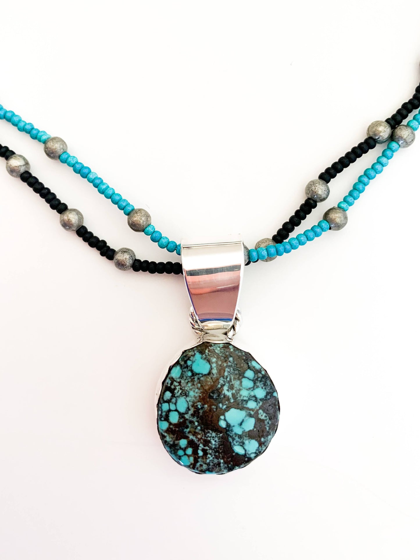Bisbee Turquoise Pendant and Necklace