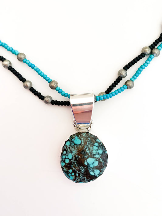 Bisbee Turquoise Pendant and Necklace