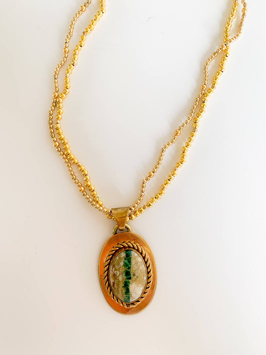 Royston Ribbon Pendant and Necklace